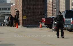 The Deacon leaving the set